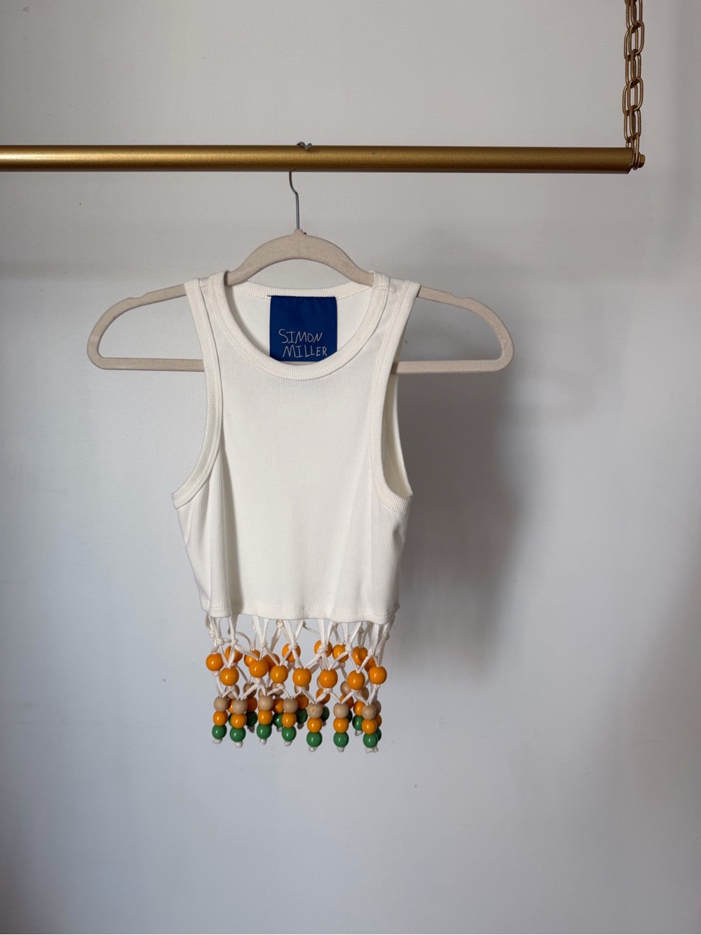 Simon Miller Beaded Fringe Tank Top
